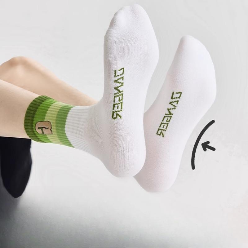 Calzini da corsa estivi in puro cotone sottile anti-odore a rete, a metà polpaccio, per adolescenti e studenti, una tendenza nello sport
