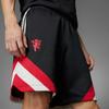 Adidas Originals Manchester Pattern Striped Printed Comfortable Badge Lace-Up Casual Shorts Men Shorts Black IS6523