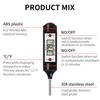 Digitales Lebensmittelthermometer Elektronisches Küchen-Kochthermometer für Fleisch BBQ Milch Öl Temperaturmesser