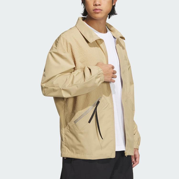 Adidas Fustl Jacket 8 Solid Logo Sports Casual Jacket Men Jackets Light-Khaki IM9083