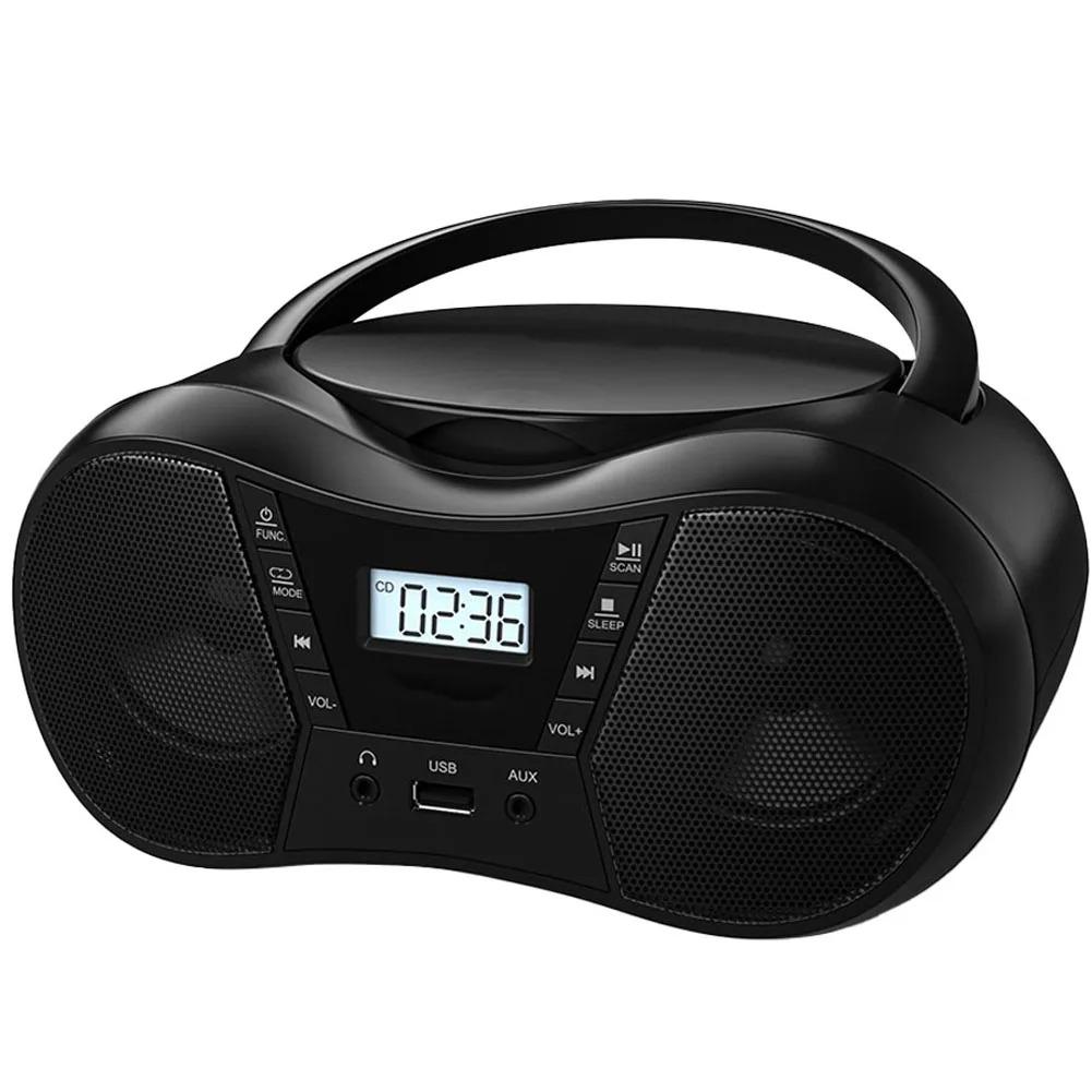 AM FM Radio Bluetooth Speakers Small Boombox CD Player Cassette  AUX USB MP3 Plays with Remote Control Support AC/DC Powered