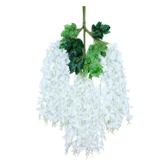 Artificial Wisteria Flowers Fake Wisteria Vine Hanging Garland Faux Silk Flower String for Wedding Arch Ceremony Party Garden Home Backdrop Decor