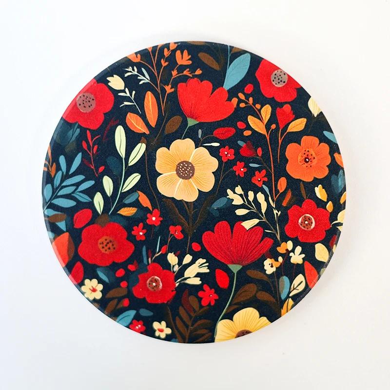 

1/4 шт. подставки под цветы керамические деревянные противоскользящие впитывающие коврики для стаканов с напитками теплоизоляция кухонные принадлежности аксессуары украшения