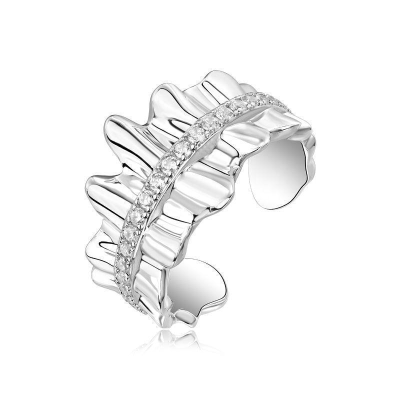Vintage C-Shaped Adjustable Open Ring Women Men Minimalist Geometric Statement Jewelry Adjustable Open Band