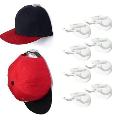 8Pcs Multi-Purpose Baseball Caps Organizer Space Saving Wall Mounted Hat Rack  Wall Mounted