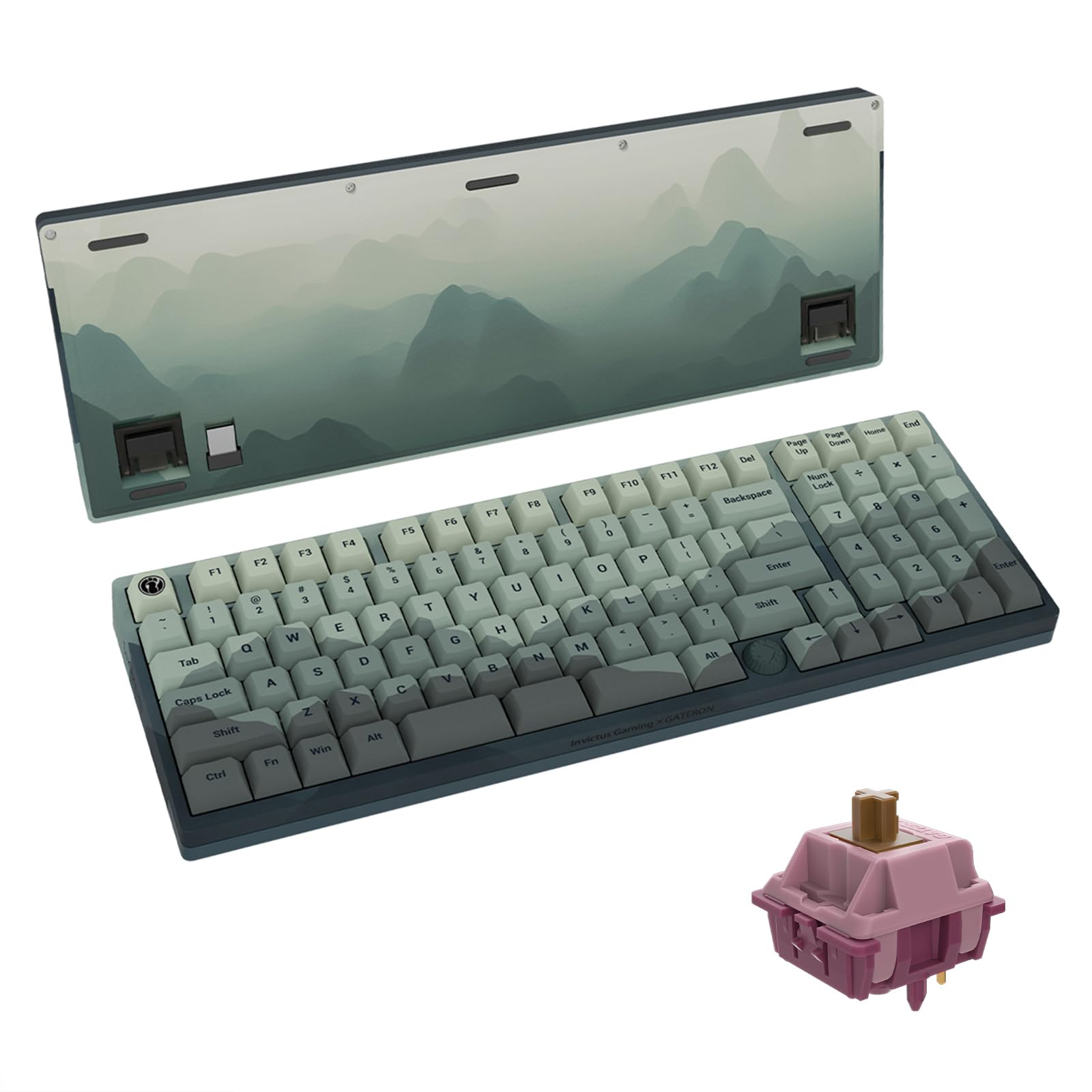 

GATERON iG 98 Co-Branded Mechanical Gaming Keyboard, Hot-Swappable 3-Mode WiredBluetooth2.4G Wireless Keyboard, RGB Light for Windows and Mac, with