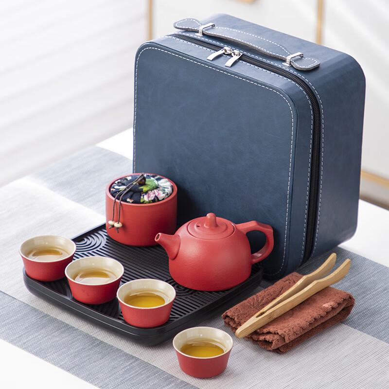 Yuzhuxun Outdoor Black Ceramic Travel Kung Fu Tea Set