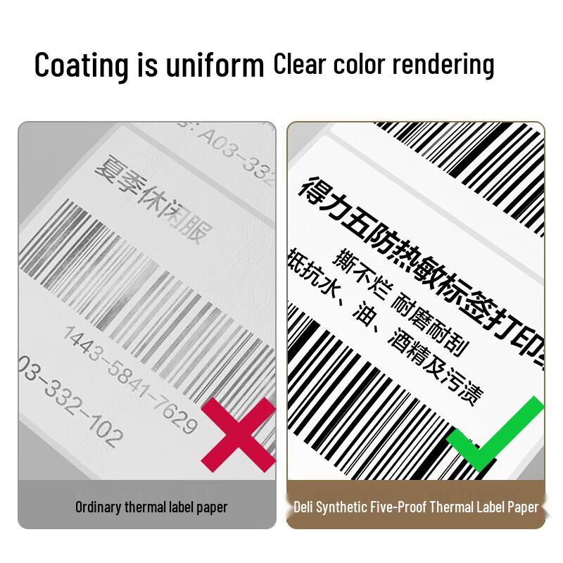 Deli Five-Proof Thermal Synthetic Label Paper