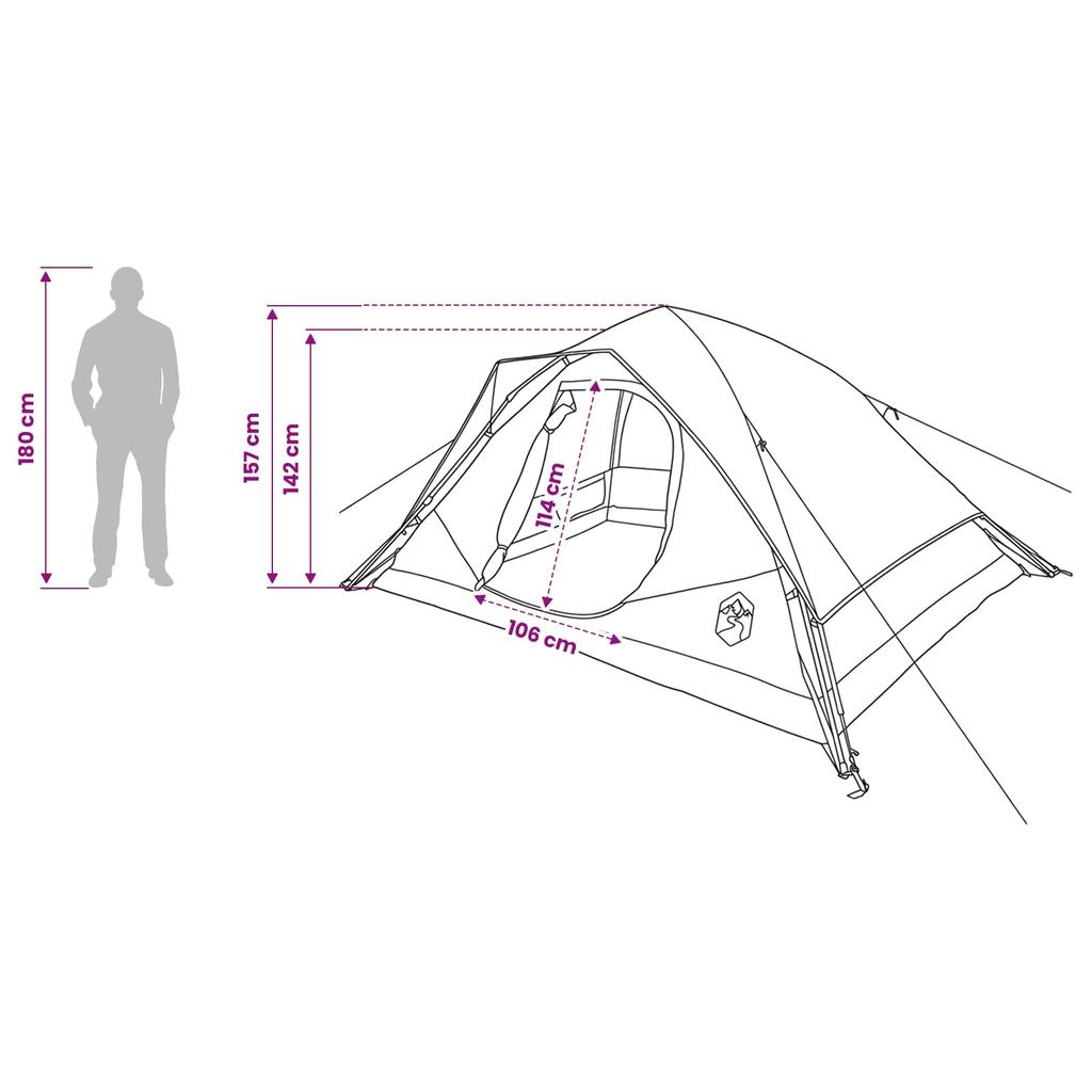 Instant Tent Olive Green 305 x 215 x 140 cm Polyester and Steel