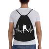 Ice Hockey Heartbeat, Hockey Heartbeat Backpacks Multi-function Drawstring Bags Sports Bag Book Bags for Travel Students