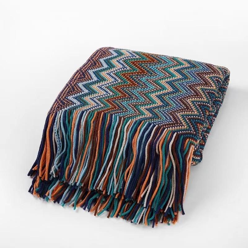 Bohemian Knitted Sofa & Summer Nap Blanket