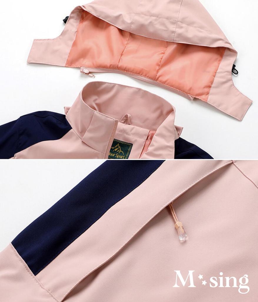 Outdoor Detachable Mesh Mountain Water Climbing Color Outdoor Stain Casual Mountain Climbing Lining Mesh Beige [M-SING] Jacket, Golf, Windproof, Hood,