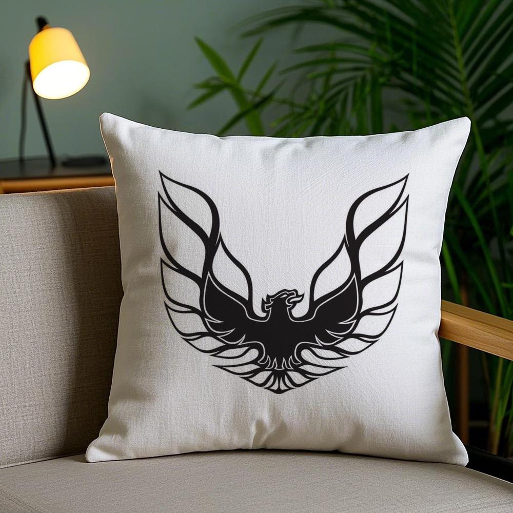 Golden P-Pontiac Cushion Cover Plush Fabric Soft Double-Sided Printed Sofa Pillow Case Colorfast Home Decor Gift