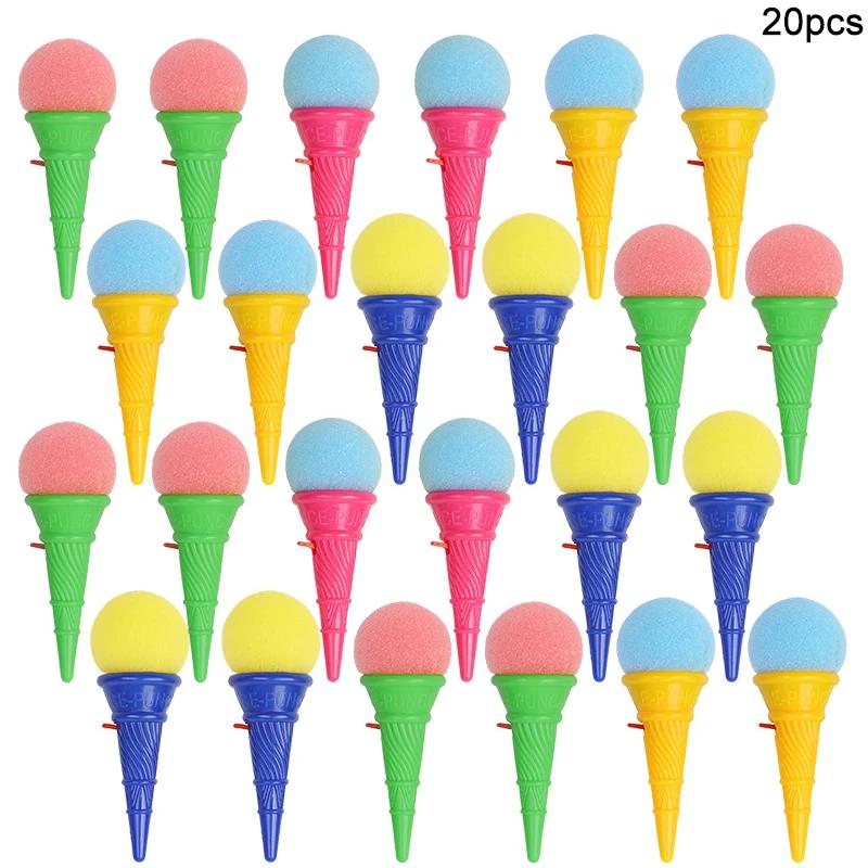 

5/10/20 шт. Мини-пушки для мороженого, красочные пусковые установки с губчатыми шариками, игрушка для свадебных и именинных вечеринок, наполнитель для пиньяты и подарочного пакета 20pcs разноцветный