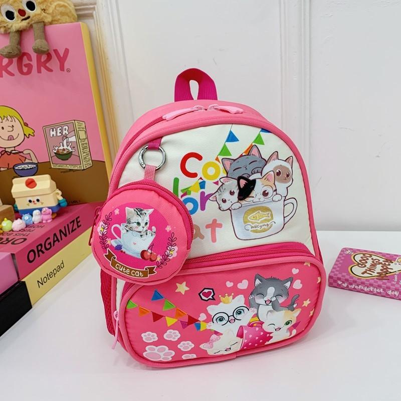 With Childrens Backpack Cartoon Cat And Airplane Print Design For Use Daily