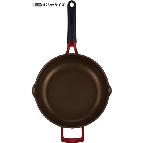 Thermos Durable Series Multi-Pan Stir-Fry Pot 30cm Red IH Compatible KFJ-030W R
