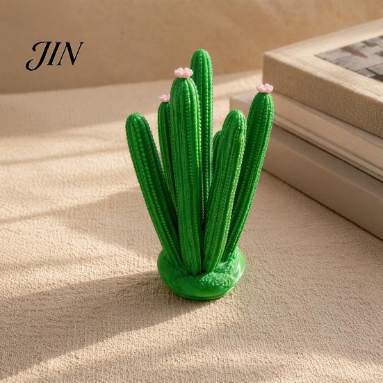 Decorative Cactus Key Hanger Jewelry Stand, Creative Desk Organizer for Earrings Necklaces Keys, Multi-ring Hanging Cute Vanity Office Decor , Unique