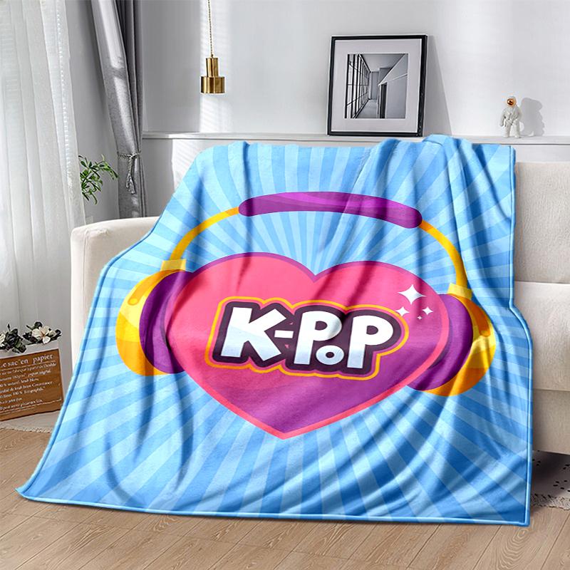 KPOP Flannel Blanket Soft Warm All-Season Throw, Design for Camping, Car Travel, Hiking Sofa, Bed, Office Perfect Gift for Parties