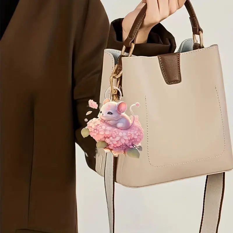 Flower Acrylic Sweet Car Ornament Creative Hanging Decoration For Your Automobile