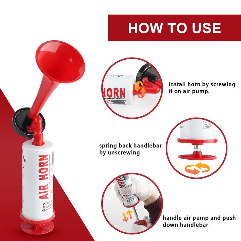 Air Homs for Safety Boat Air Hom Airhorns Horn loud for Bear Dogs Portable Pump Air Hom for Sports Events Hiking Boating