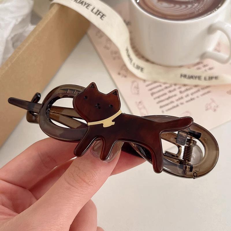 Korean Style Polka Dot Bow Shark Hair Clip - Elegant & Versatile