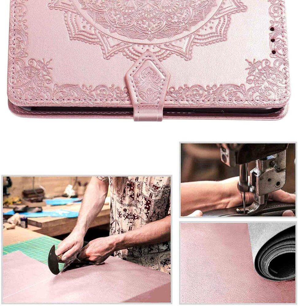 Flip Case for Oppo Reno 12FS / 12F, Mandala, Rose Gold