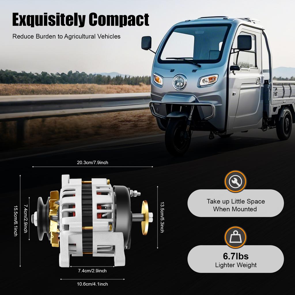 2000w Brushless Permanent Magnet Generator, 4500rpm 14v Low Rpm Alternator, Two Wheel Permanent Magnet Synchronous Generator