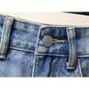 DIMANAF Summer 2025 Plus Size Shorts Jeans Women Basic Pants Loose Casual Female Blue Trousers Pants 5XL