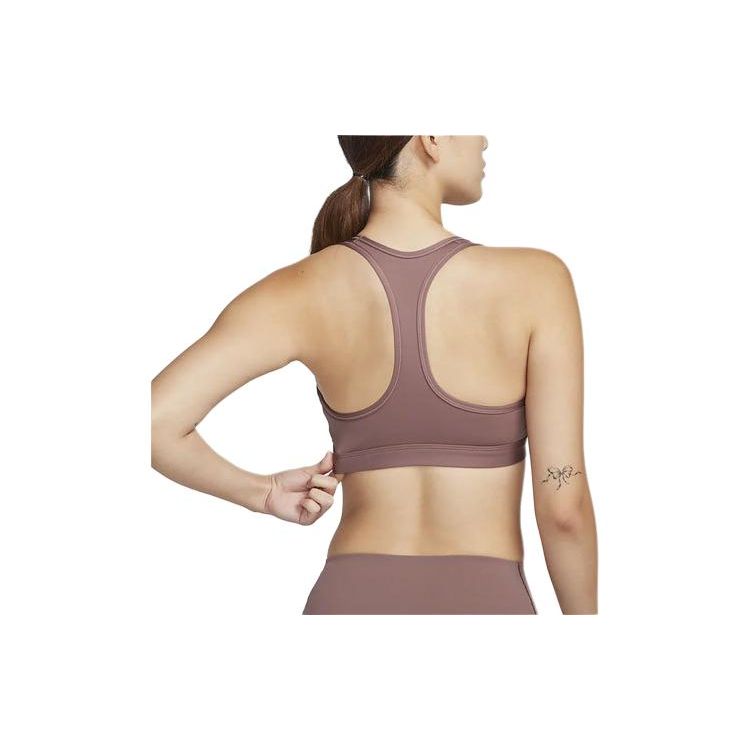 Nike Swoosh Solid Medium Support Quick-Dry Sports Bra Women Underwear Smoke-Gray Purple Red DX6822-208