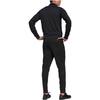 adidas Conjunto de Chaqueta con Cremallera y Estampado de Logo a Rayas y Pantalones Deportivos de Pierna Recta para Hombre Conjunto Negro Gris H28916