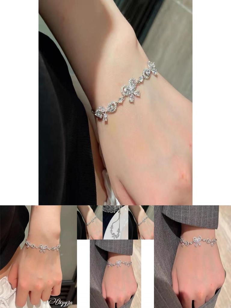 Elegant Butterfly Bracelet With Sparkling Alloy Design For Fashionable Women