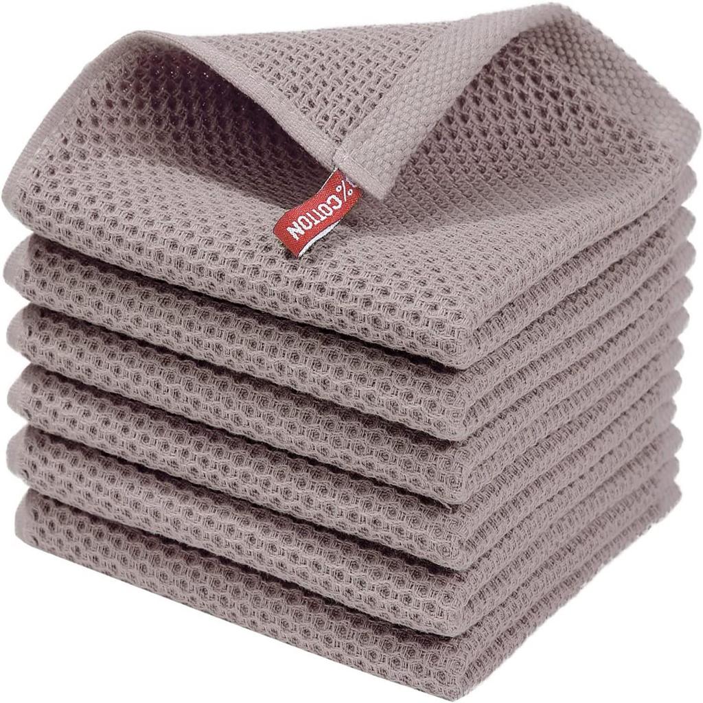 Pure Cotton Waffle Towel - Quick-Dry, Absorbent, Non-Stick Kitchen Cloth