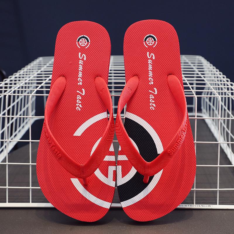 Slippers men's new outdoor pinch men's non-slip personalized sandals Guochao flip-flops trend wearing beach shoes