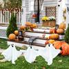 Halloween Decorations, 3-piece Glowing Outdoor Set, Sidewalk Warm LED Lights, Spooky Yard Stakes, Garden Decor