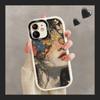 Oil Painting Flower Girl Suitable for Apple 16 Phone Case 15, Acrylic 14pro, Fine Hole Anti-drop 13, Full Package 12/11
