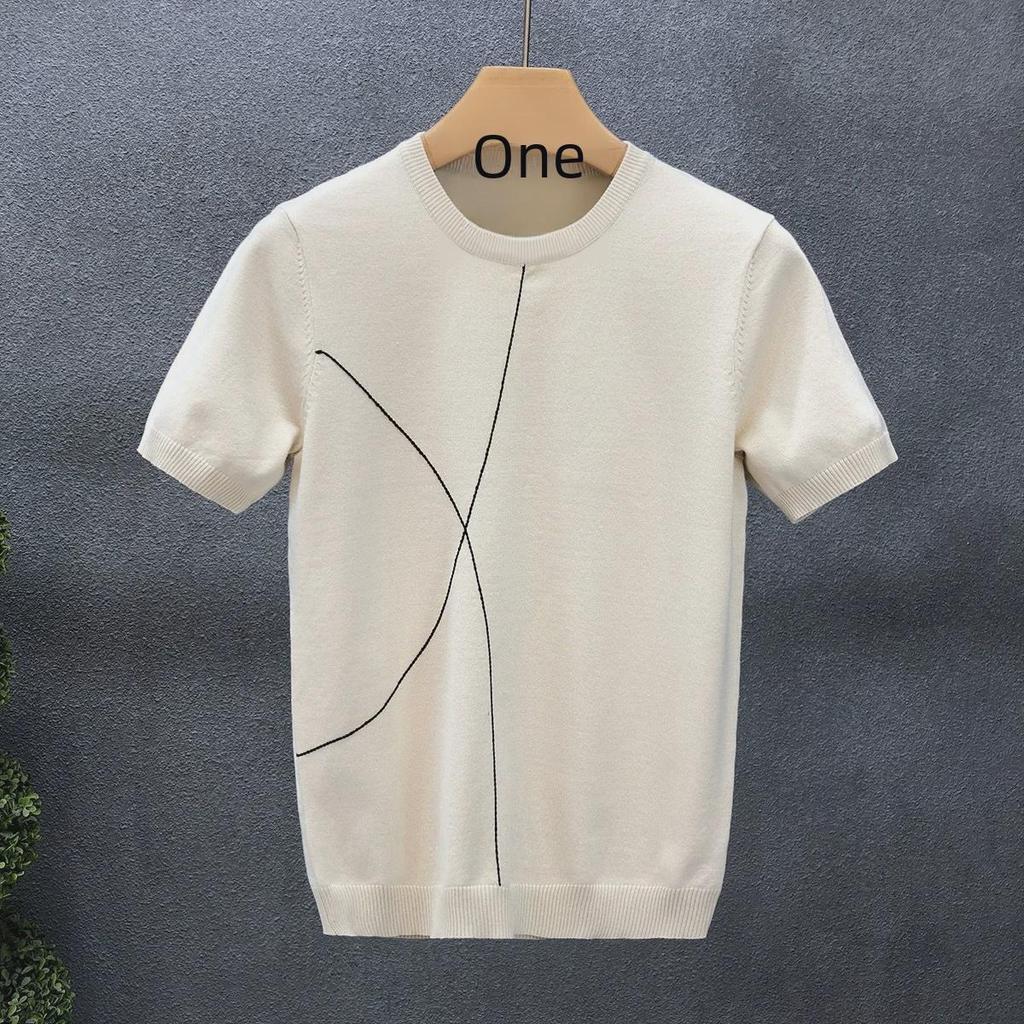 Men's Slim Fit Ice Silk Half-Sleeve T-Shirt, Henry Style