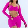 Seamless Long Sleeve Yoga Top Women - Moisture Wicking Fitness Crop With Built-in Support Slim Fit Athletic Wear