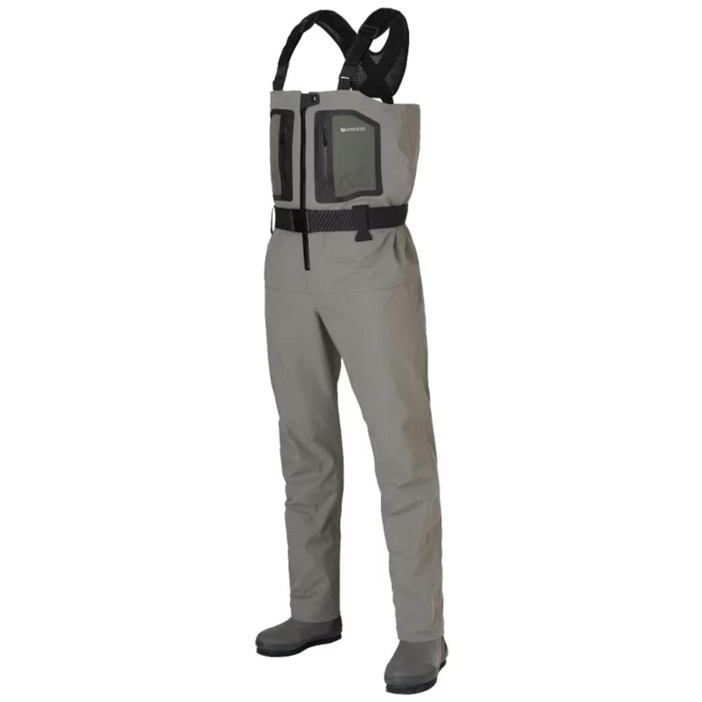 SHIMANO Dry Shield Stretch Waders Cut Pin Plsť Šedá Béžová S +4 FF-001V