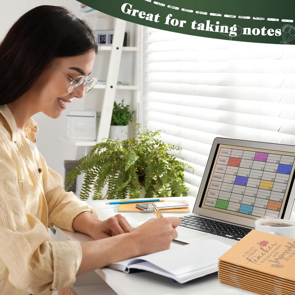 Kosiz 60 Pcs Valentine Teacher Appreciation Gift Bulk Thank You Kraft Notebooks Set Motivational Mini Journal Notebook Inspirational Party Bamboo