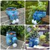 1Pc Jeans Pants Shaped Flowerpot Resin Statue Succulent Pot Plant Flower Planter for Indoor Garden Yard Lawn Porch Patio Outdoor