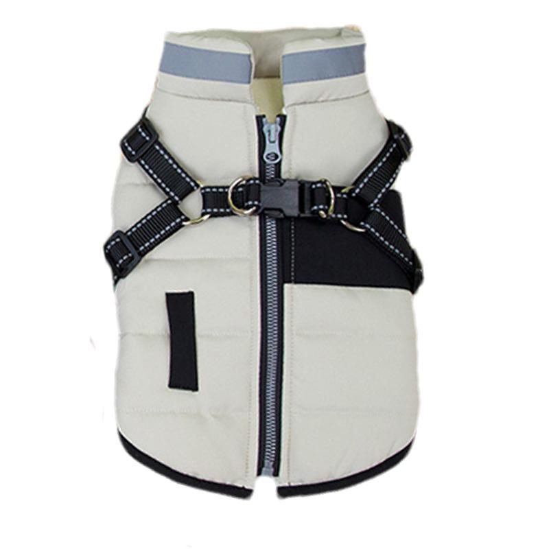 Winter Warm Pet Dog Coat Jacket with D-Ring Reflective Dog Clothes for Small Medium Dogs Puppy Clothes Pet Supplies