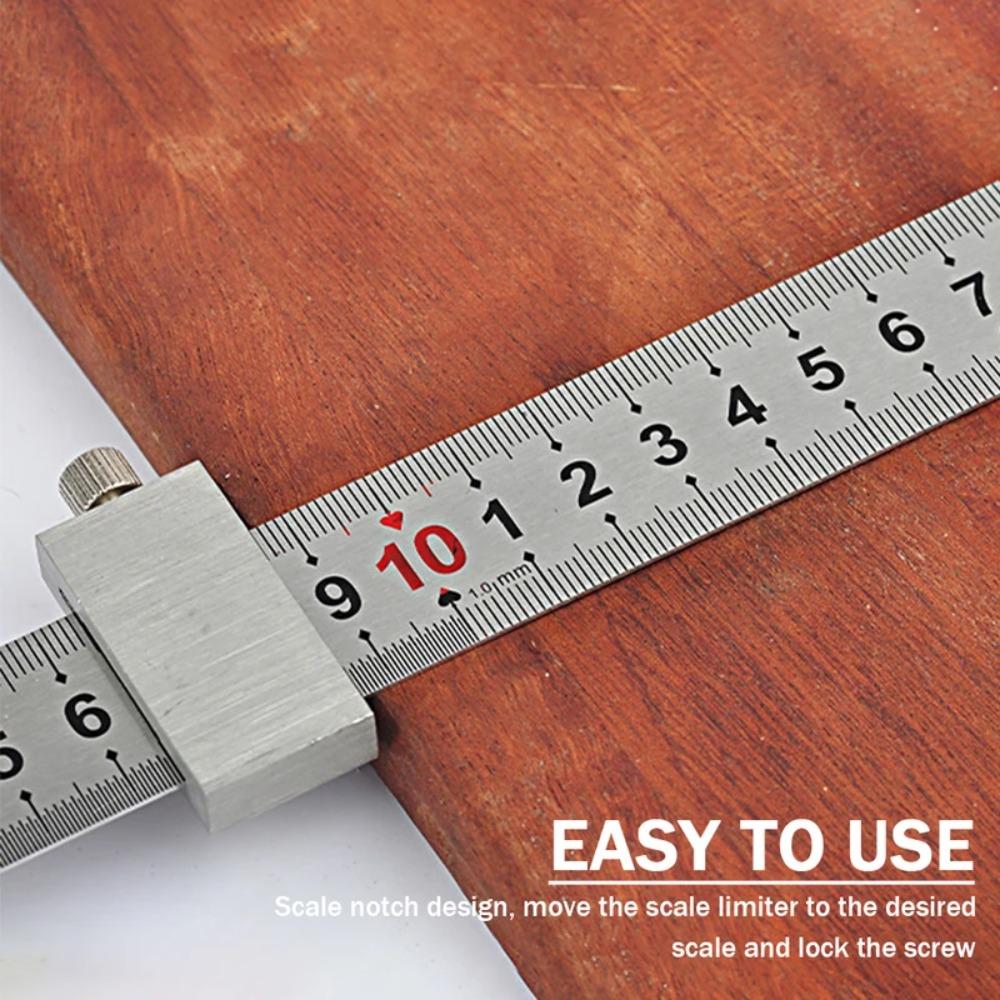Durable Steel Ruler Positioning Block Square Marking Gauge Brass Angle Scriber Line  Home