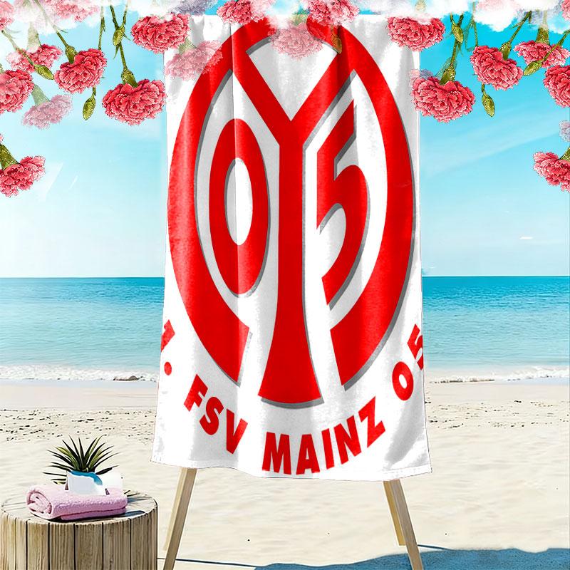 Mainz Passion Print Beach Towel, Large Soft Quick Dry Towel for Beach Camping Swimming