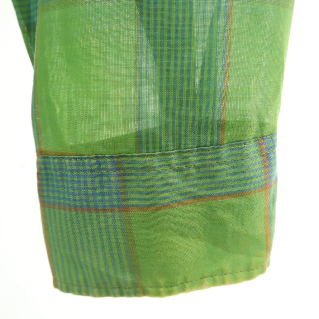 B.V.D 60s Vintage Check Pattern Long Sleeve Button Down Shirt M Green Men's Used