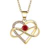 Fashionable Zircon Heart Large 8 I Love You Letter Necklace Women's Versatile Jewelry