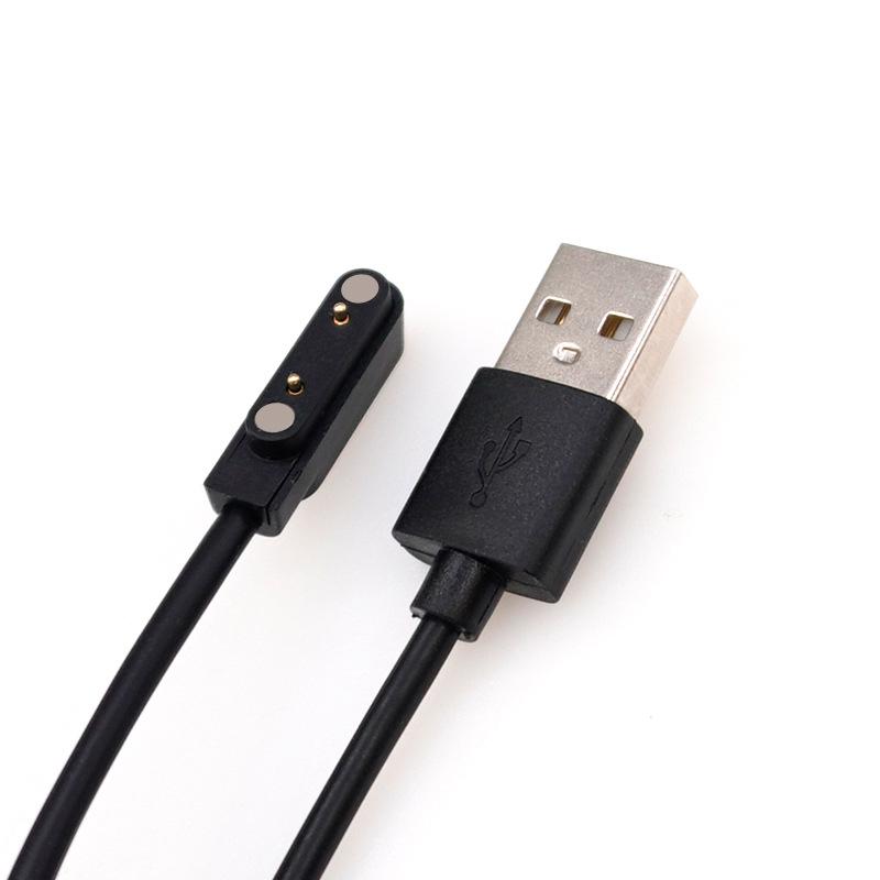 Universal 2Pin 4mm 7.62mm 4Pin Strong Magnetic Charge Cable USB Charging Line Cord Black White For Smart Watches