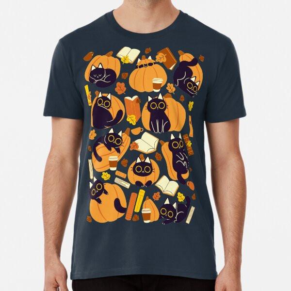 Cats, Pumpkins and Books S To 5XL Made In the AU/USA T-Shirt