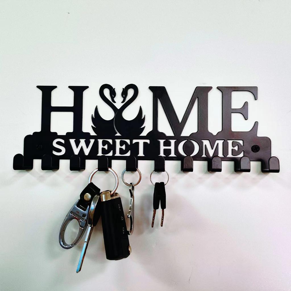 1Pc Wall Key Holder Decorative Home Accessories Wall Mounted Decor Key Clothes Coat Rack