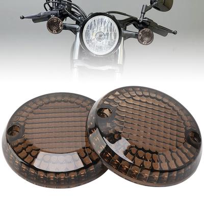 2PCS Motorcycle Front Turn Signal Light Rear Indicator Lens Cover Protection Cap Gray For Yamaha Bolt XVS950 XV950 R-Spec 13-up