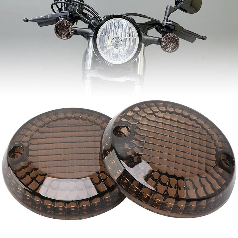 2PCS Motorcycle Front Turn Signal Light Rear Indicator Lens Cover Protection Cap Gray For Yamaha Bolt XVS950 XV950 R-Spec 13-up